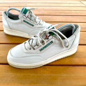 Mephisto Rush Runoff Air-jet Sport Shoes Sneakers White Leather Women’s 7.5